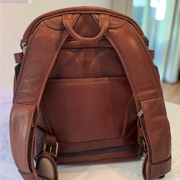 Brown Leather Vintage Backpack